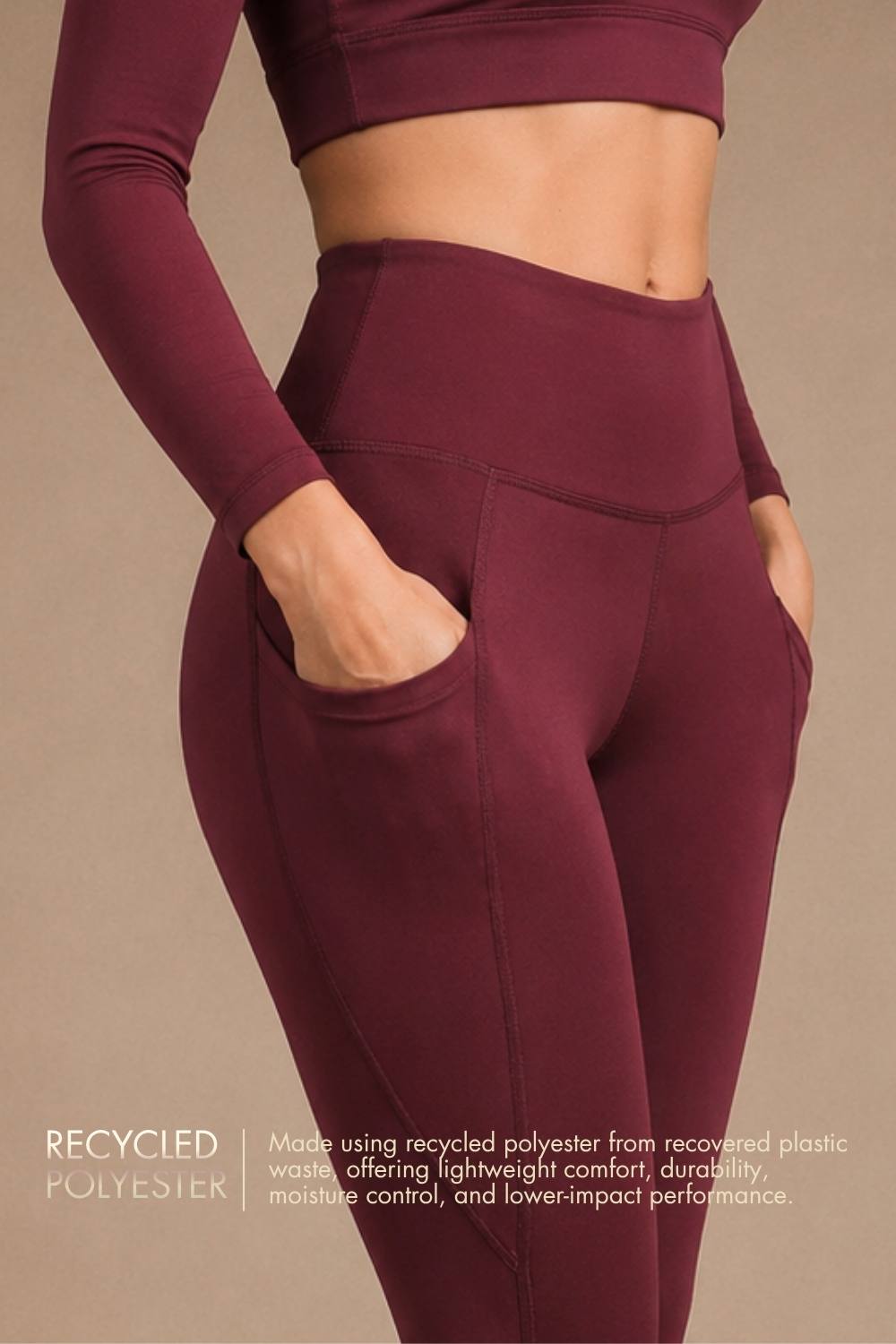 Carbon Utility Legging (2 Pockets) (Sangria)