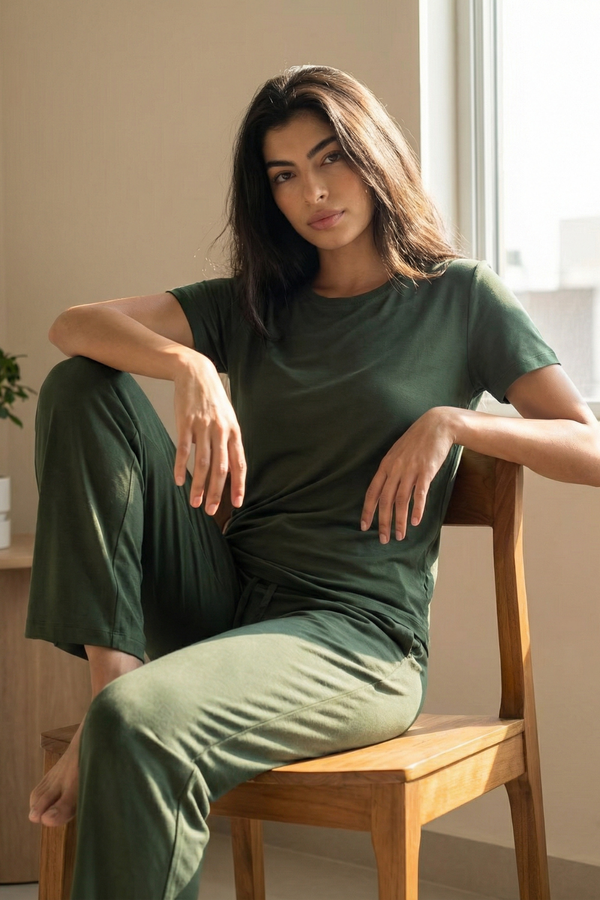Women’s Bamboo Lounge Set (Pine Green)