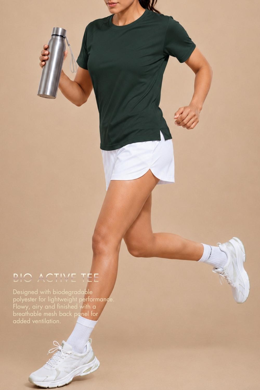 Bio Active Tee – EcoCiclo™ Biodegradable Polyester (Pine Green)