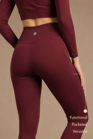 Carbon Utility Legging (2 Pockets) (Sangria)