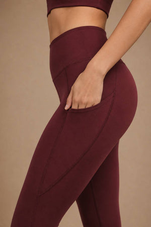 Carbon Utility Legging (2 Pockets) (Sangria)