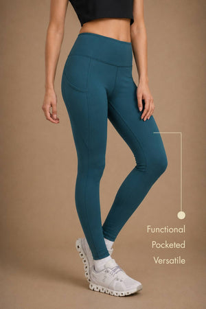 Carbon Utility Legging (2 Pockets) (Deep Teal)