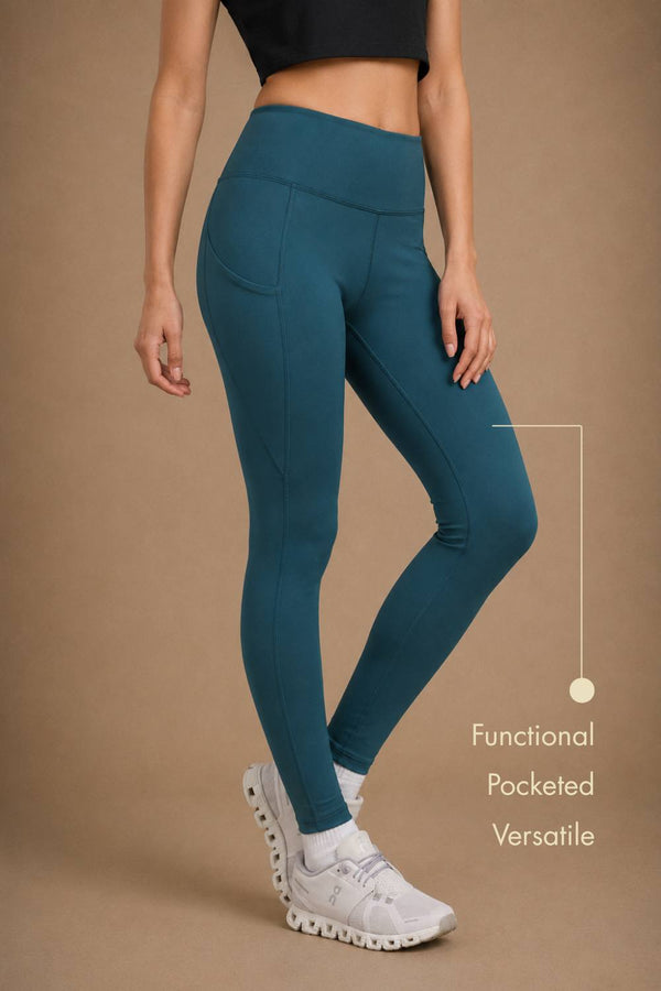 Carbon Utility Legging (2 Pockets) (Deep Teal)