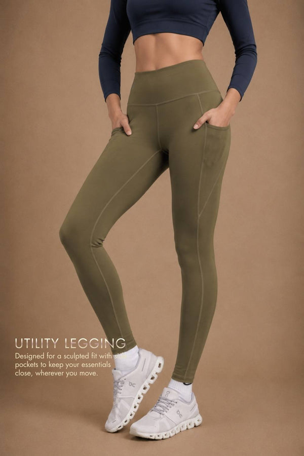 Carbon Utility Legging (2 Pockets) (Sage Green)
