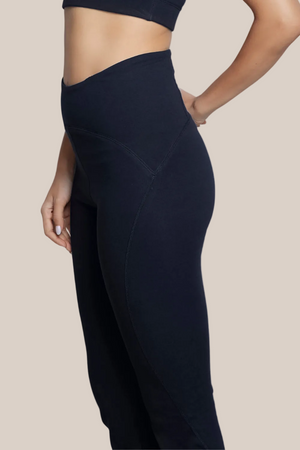 Organic Cotton High-Waist Leggings (Carbon Black)