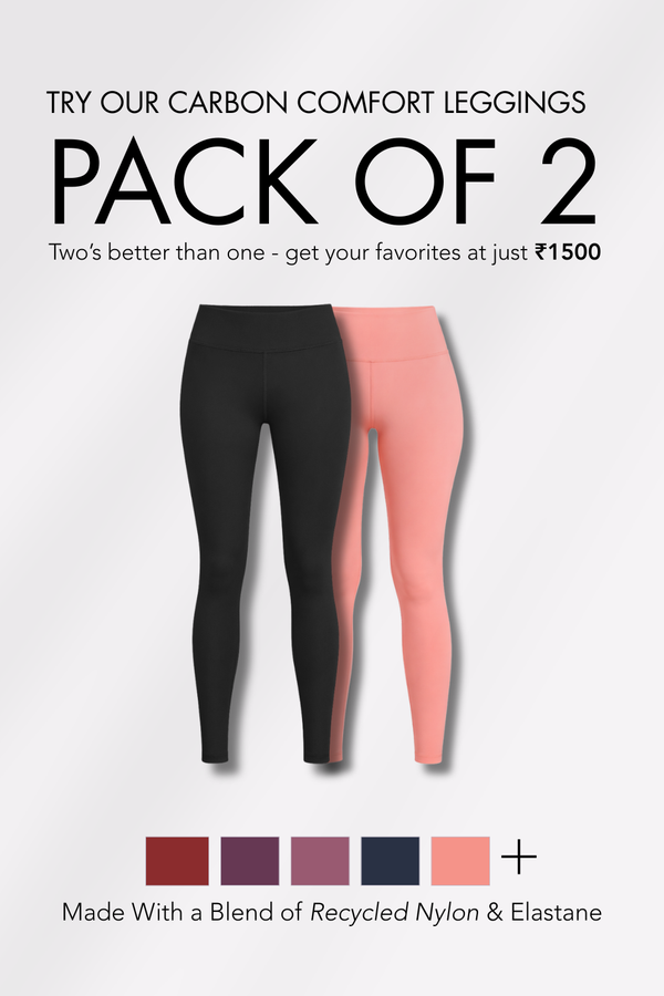Carbon Comfort Leggings - Pack of 2