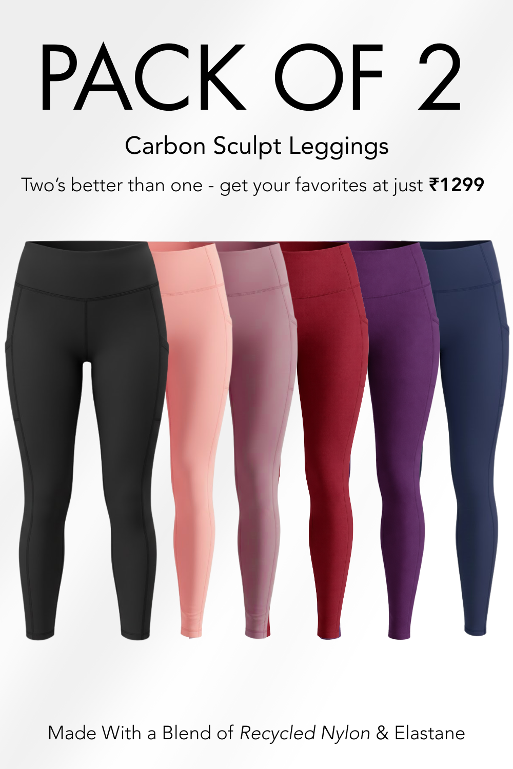 Women Sculpt Leggings Pack of 2