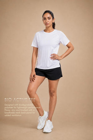 Bio Active Tee – EcoCiclo™ Biodegradable Polyester (Chalk)