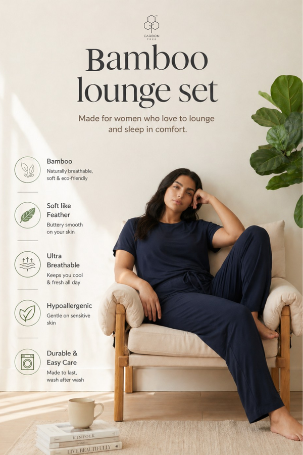 Women’s Bamboo Lounge Set (Midnight Navy)