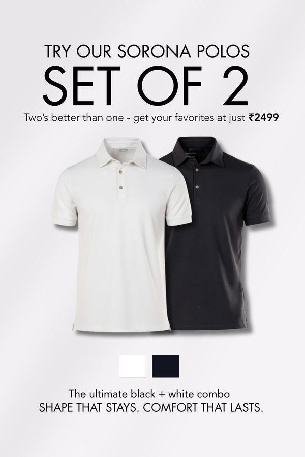 Sorona™ Polo Black and White Pack of 2
