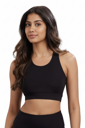 Racerback Active Bra (Carbon Black)