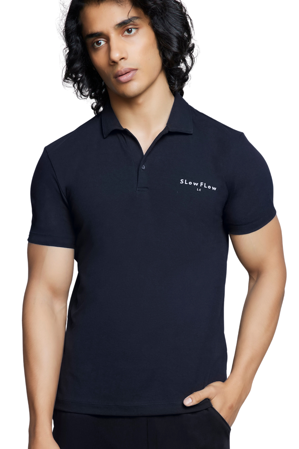 Organic Cotton Men's Breathable Polo (Carbon Black)