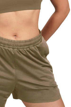 Bio Active Shorts – EcoCiclo™ Biodegradable Polyester (Sage Green)
