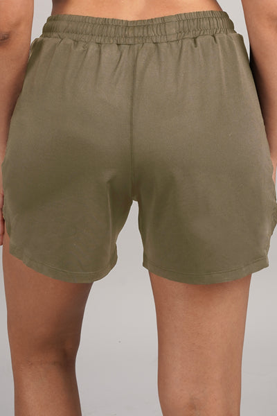 Bio Active Shorts – EcoCiclo™ Biodegradable Polyester (Sage Green)