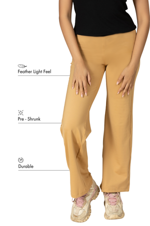 Carbon Straight Pants – EcoCiclo™ Biodegradable Polyester (Latte Brown)