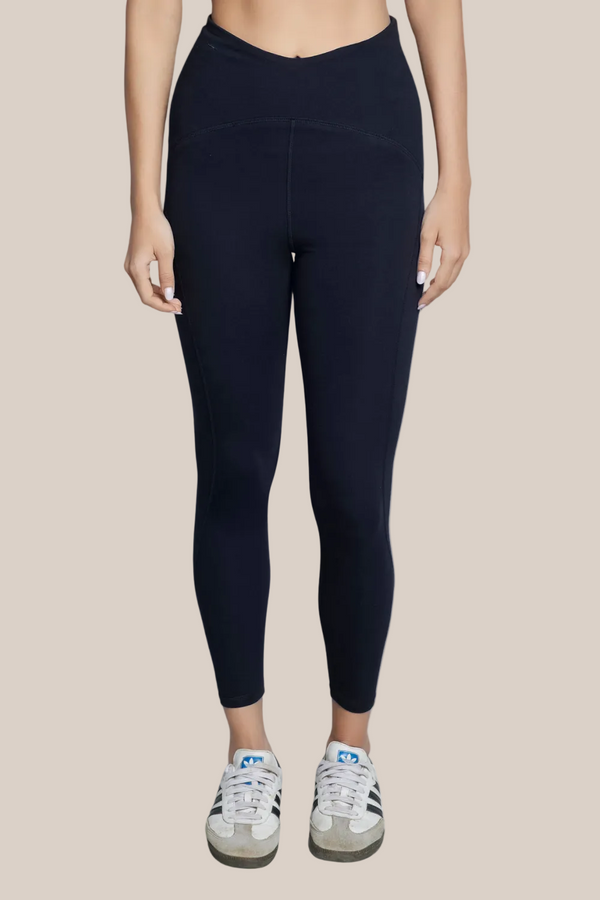 Organic Cotton High-Waist Leggings (Carbon Black)