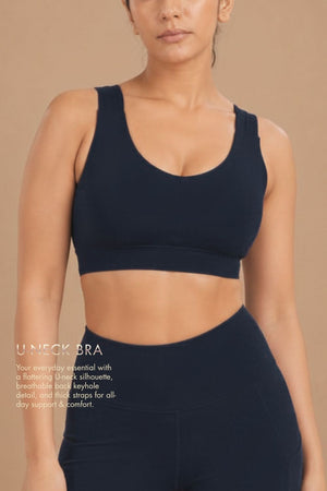 U-Neck Active Bra (Midnight Navy)