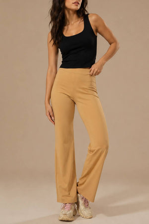Carbon Straight Pants – EcoCiclo™ Biodegradable Polyester (Latte Brown)