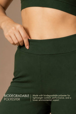 Carbon Straight Pants – EcoCiclo™ Biodegradable Polyester (Pine Green)