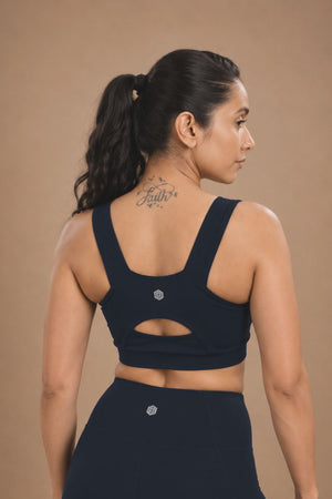 U-Neck Active Bra (Midnight Navy)