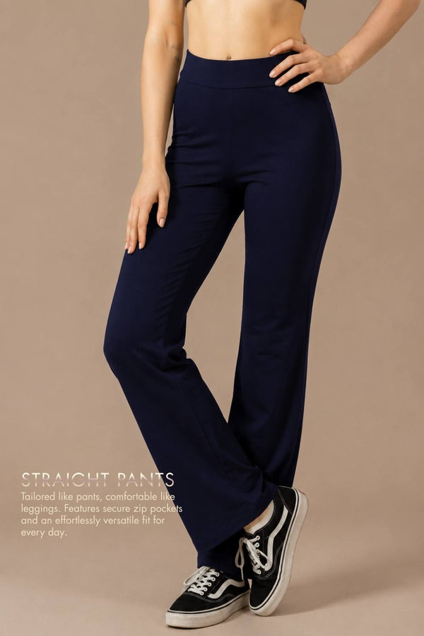 Carbon Straight Pants – EcoCiclo™ Biodegradable Polyester (Midnight Navy)