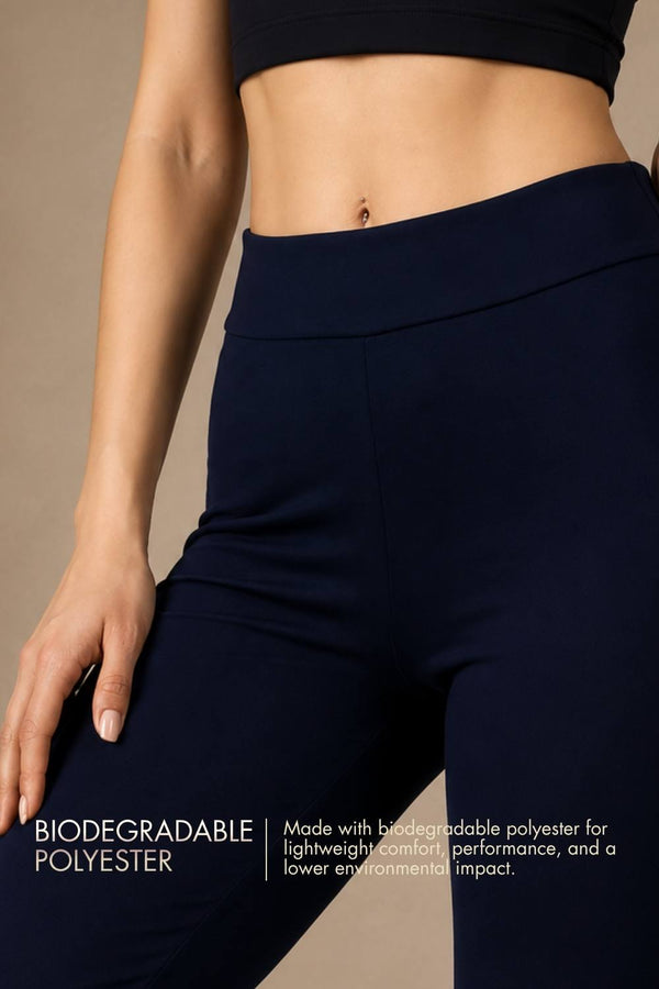 Carbon Straight Pants – EcoCiclo™ Biodegradable Polyester (Midnight Navy)
