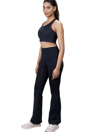 Flared Yoga Leggings (Bio-Poly Edition) (Midnight Navy)