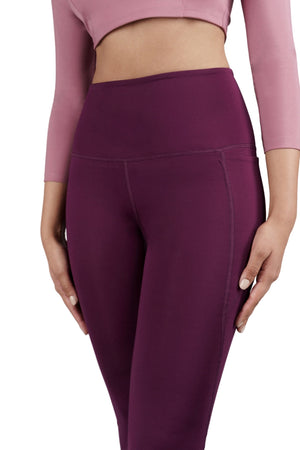 Flared Yoga Leggings (Bio-Poly Edition) (Deep Purple)
