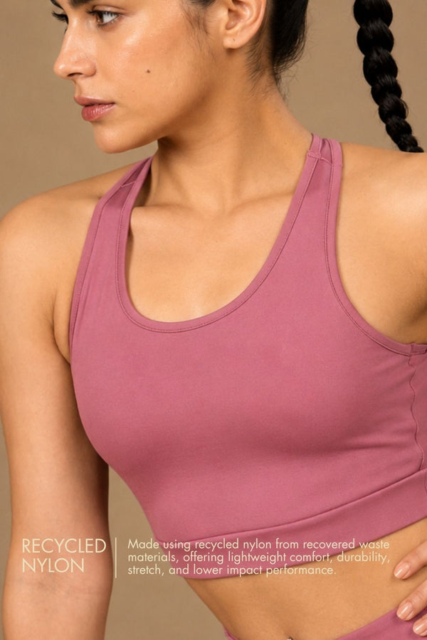 Racerback Active Bra (Mellow Mauve)