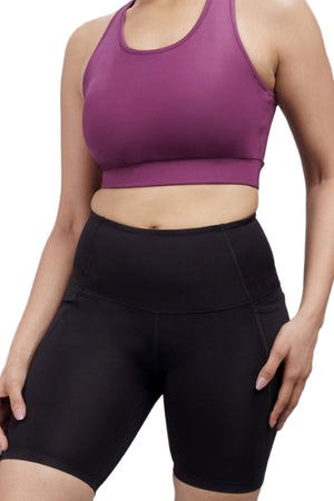 Racerback Active Bra (Deep Purple)