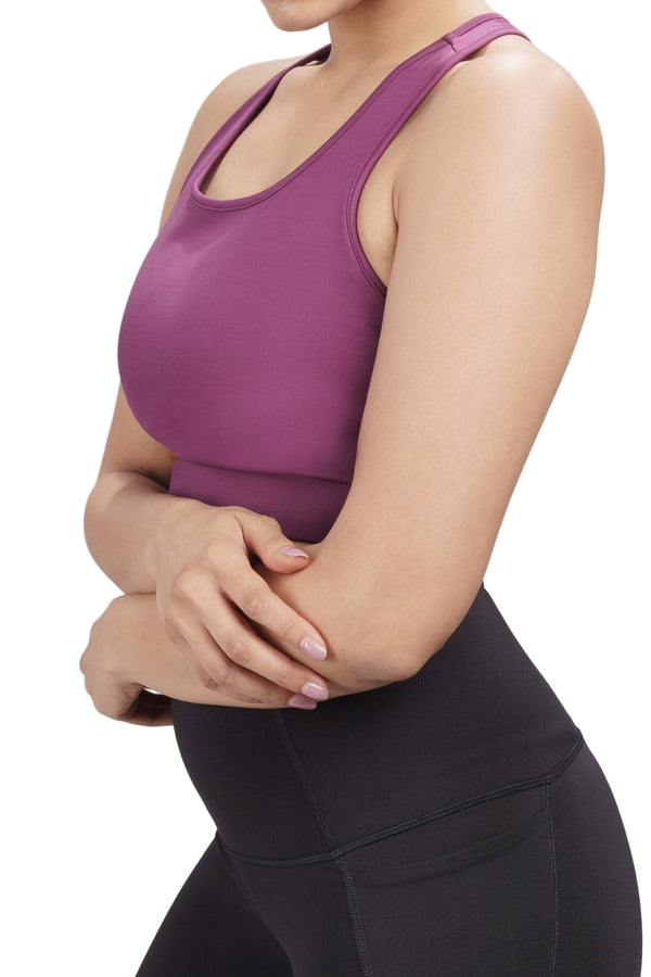 Racerback Active Bra (Deep Purple)