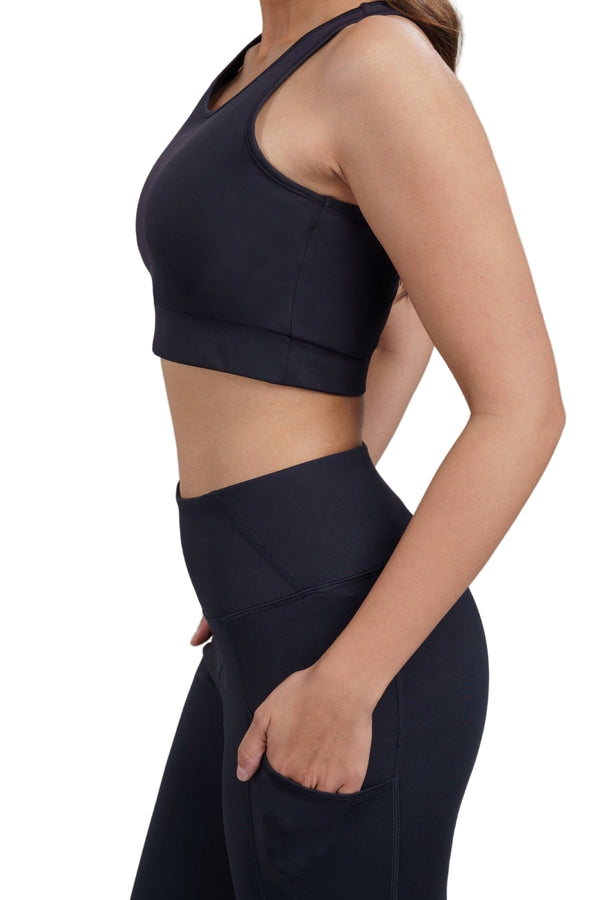 Racerback Active Bra (Midnight Navy)