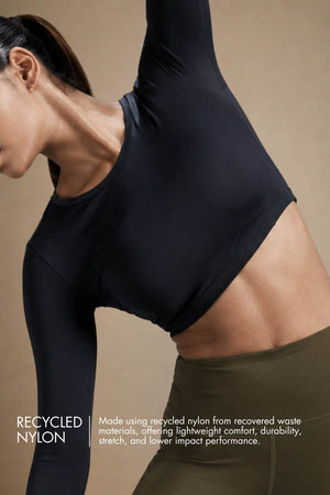 Cropped Active Tee (Midnight Navy)