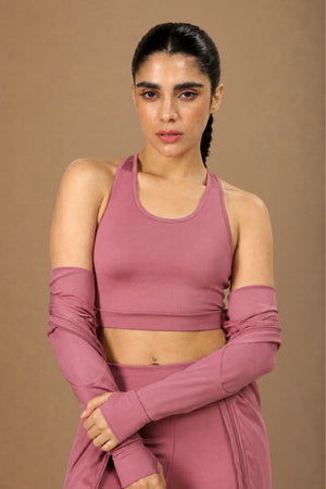 Racerback Active Bra (Mellow Mauve)