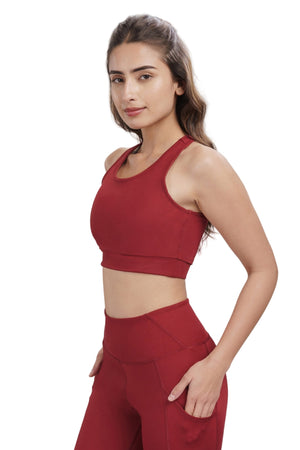 Racerback Active Bra (Red Rush)