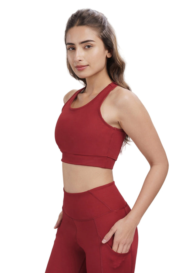 Racerback Active Bra (Red Rush)