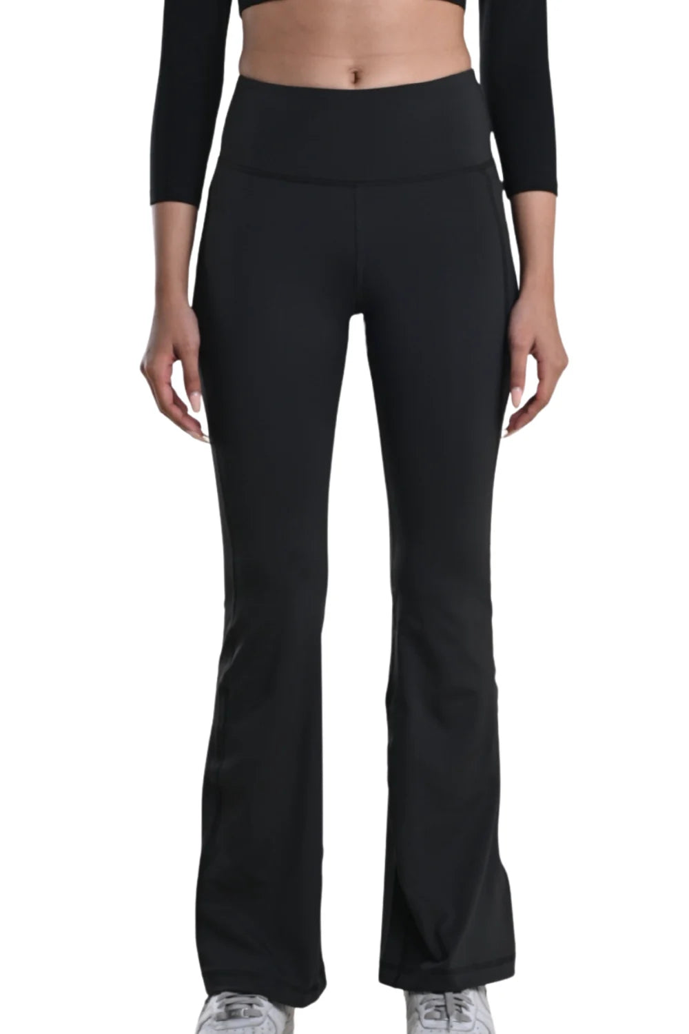 Flared Yoga Leggings (Bio-Poly Edition) (Coal Grey)