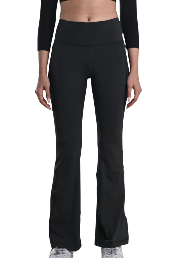 Flared Yoga Leggings (Bio-Poly Edition) (Coal Grey)