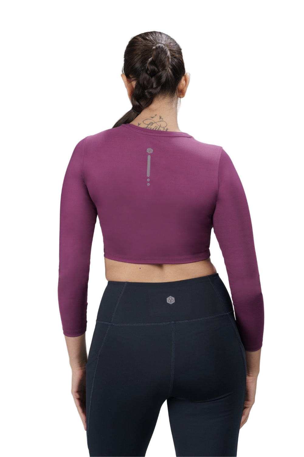 Cropped Active Tee (Deep Purple)