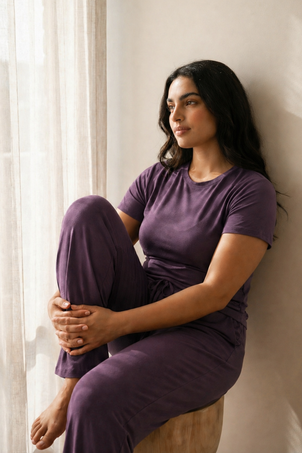 Women’s Bamboo Lounge Set (Plum)