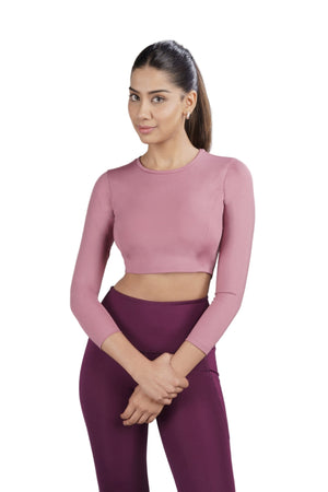 Cropped Active Tee (Mellow Mauve)