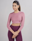 Cropped Active Tee (Mellow Mauve)