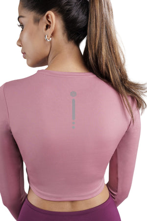 Cropped Active Tee (Mellow Mauve)