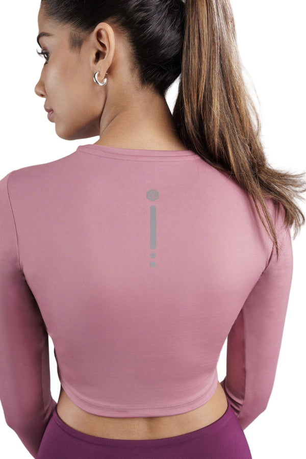 Cropped Active Tee (Mellow Mauve)