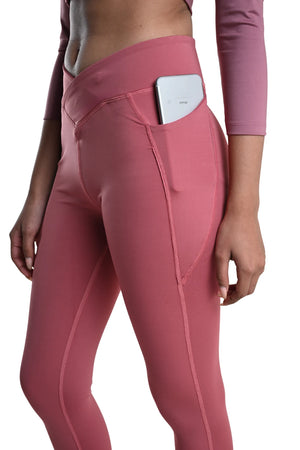 Carbon Crossband Legging (Mauve Wood)