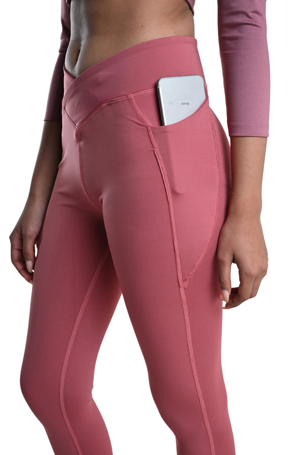 Carbon Crossband Legging (Mauve Wood)