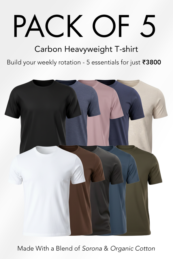 Carbon Heavyweight T-Shirt Pack of 5