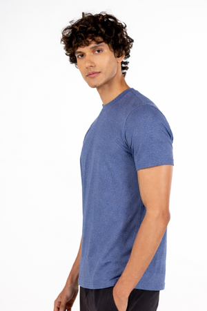 Carbon Heavyweight Melange T-Shirt – Sorona™ (Light Blue Melange)