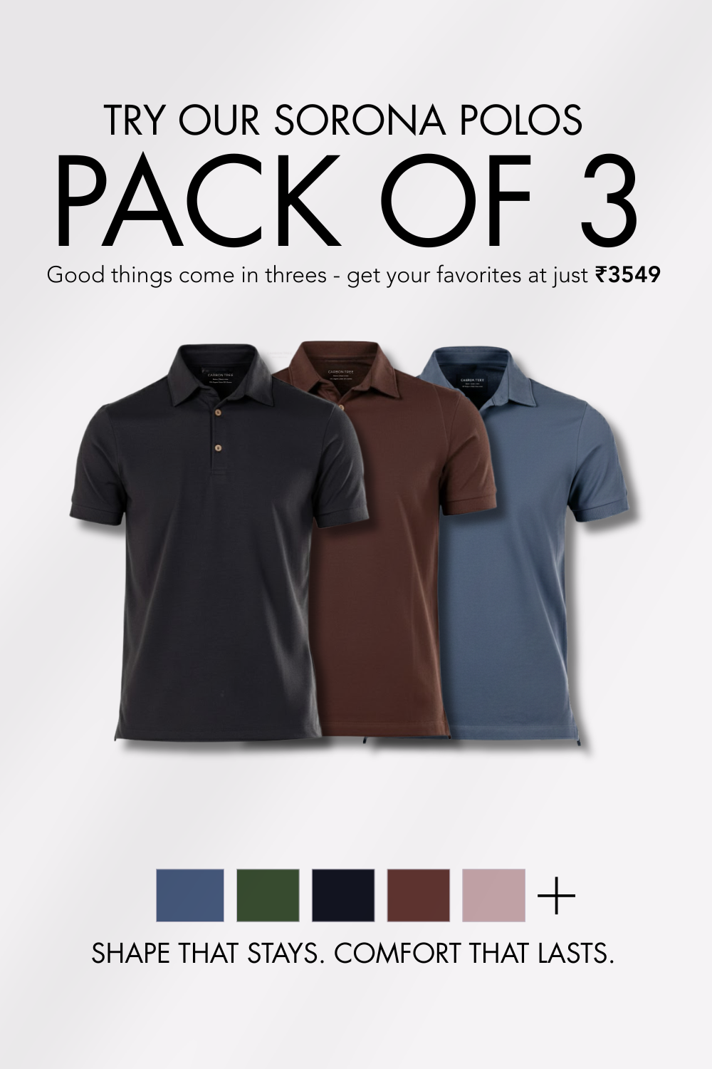 Sorona™ Polo Pack of 3
