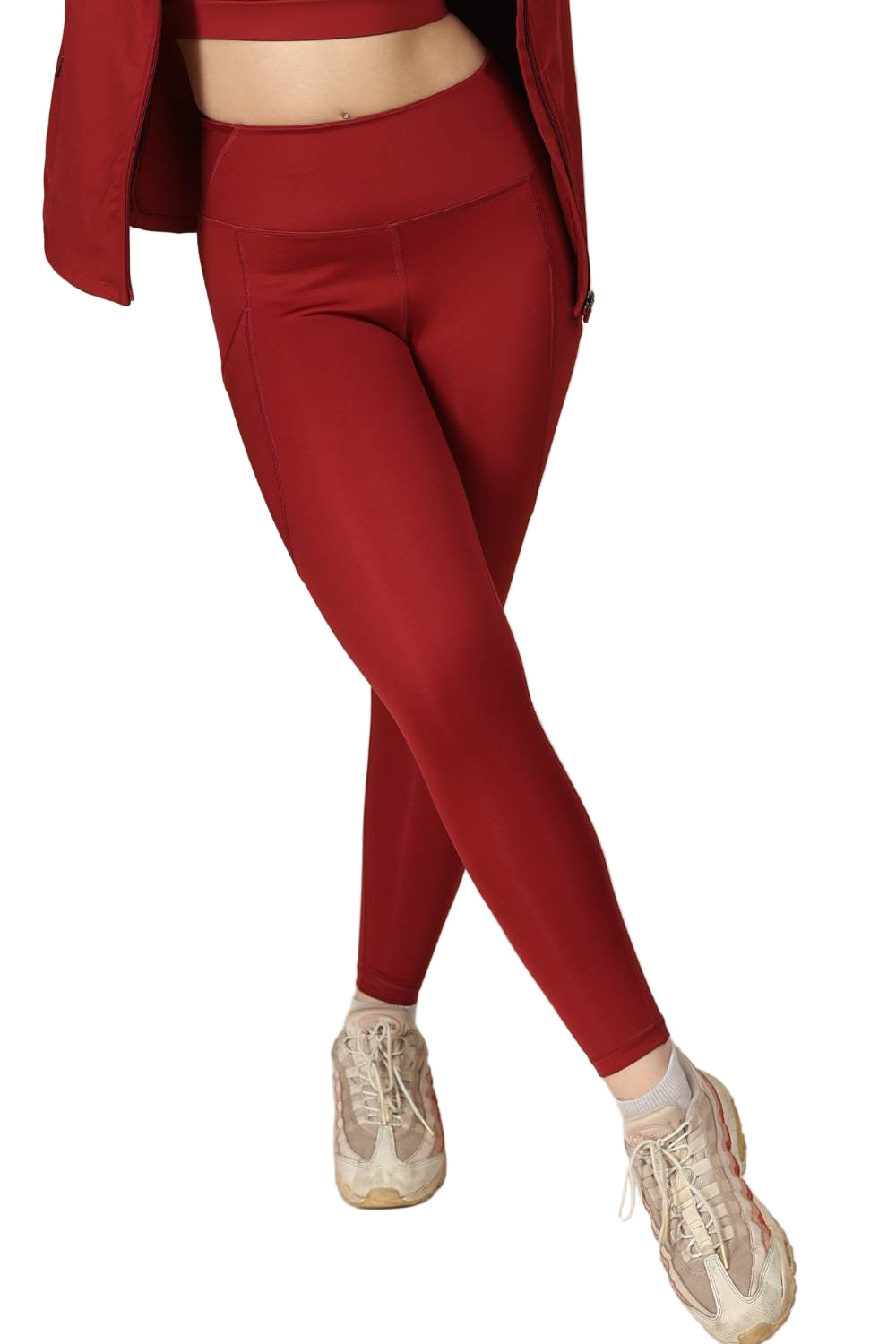Carbon Sculpt Legging (2 Pockets) (Red Rush)